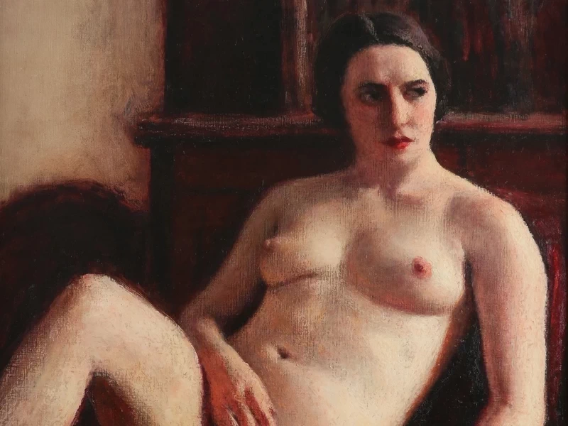 1860-Roderic O'Conor - Nudo seduto, la modella